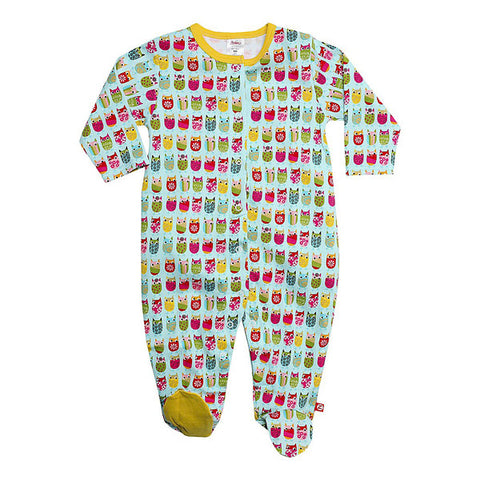 Footie - Zutano OWL  multicolor